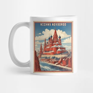 Nizhny Novgorod Russia Vintage Tourism Poster Mug